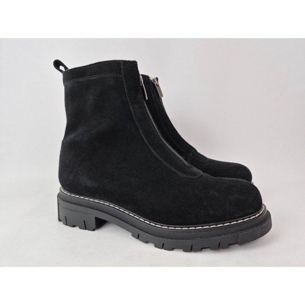 La Canadienne Women's Black Deon Shearling Lined Suede Boots Size 8